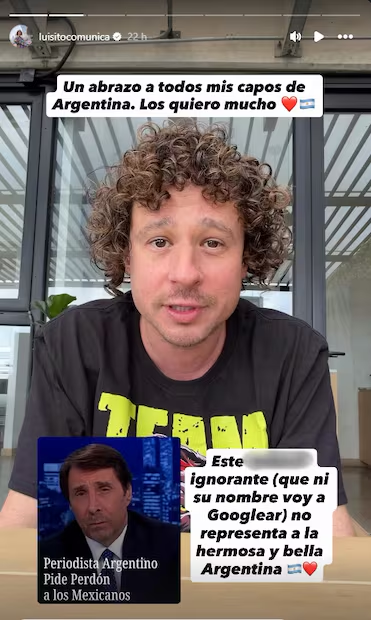 Luisito Comunica arremete contra Eduardo Feinmann tras comentarios sobre los mexicanos; “no representa a Argentina” dice